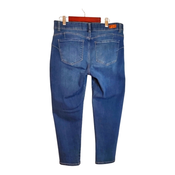 Juicy Couture Cropped Skinny Stretch Blue Jeans Womens Size 8 - Picture 3 of 7